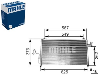 CONDENSADOR DE ACONDICIONADOR MAZDA PREMACY 1.9 2.0 07.99-03.05 MAHLE  