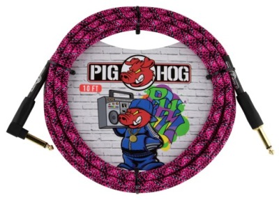 Kabel Instrumentalny - Pig Hog PCH10GPKR Pink Graffiti Łamany