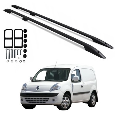 Рейлінги дахові renault kangoo ii 2008-2022 l2 довгий чорні міцні довговічний фото №1