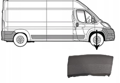 Citroen jumper boxer молдинг права крила 8544 фото №1