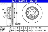 ATE ДИСК ГАЛЬМІВНИЙ ПЕРЕДНЯ 330X24 V 2-CZESCI BMW 5 F10 09-/BMW 5 F11