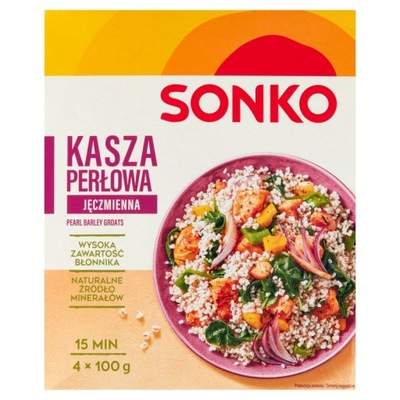 Sonko Kasza jęczmienna perłowa 400 g (4 x 100 g)