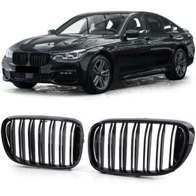 Решітка радіатора решітки радіатора bmw 7 g11 15-19 black фото №1