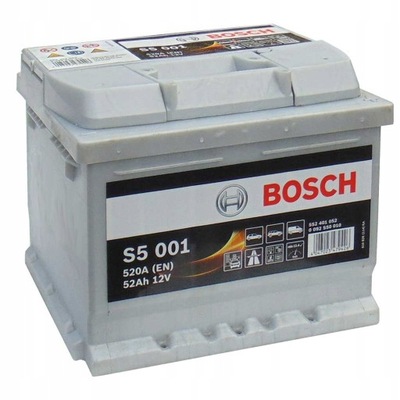 BATERÍA BOSCH S5 12V 52AH 520A CÓDIGO 0 092 S50 010 ALTO CALIDAD  