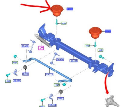 Отбойник рессора задняя ford tourneo custom 2012-2014 фото №1