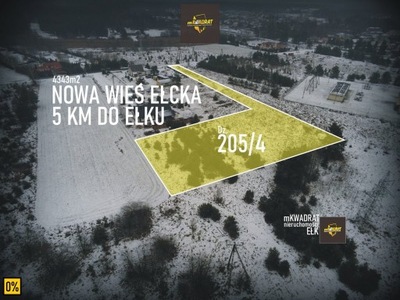 Działka, Nowa Wieś Ełcka, 4343 m²