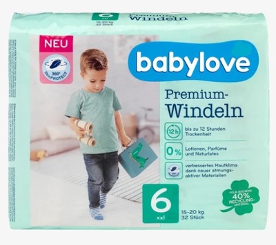 babylove Pieluchy Premium XXL 6 15-20 kg 32szt. DE