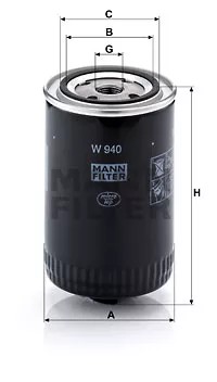 W940 фільтр оливи фото №1