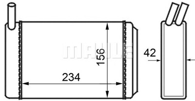 MAHLE AH 39 000S WYMIENNIK CIEPLA, CALEFACCIÓN INTERIOR  