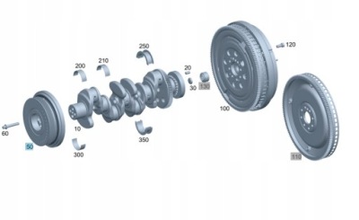 Оригинальные шкив коленчатого вала mercedes-benz om654 фото №1