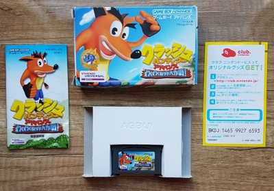 Crash Bandicoot Game boy Advance prezent Gameboy