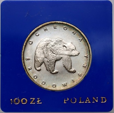 PRL, 100 złotych 1983, Niedźwiedź