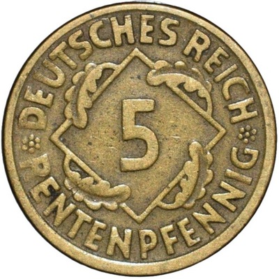 5 Rentenpfennig 1924 J