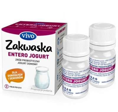 Zakwaska do jogurtu ENTERO JOGURT 2 szt VIVO