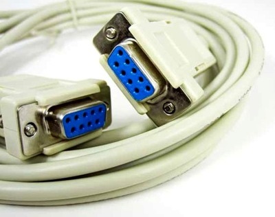 Kabel szeregowy nullmodem DB9 RS232 COM F-F 10m null modem