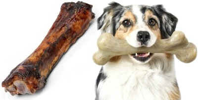 Duża kość wołowa z mięsem dla psa suszony gryzak naturalny przysmak