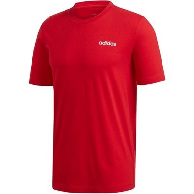 Koszulka męska czerwona Adidas Essentials Plain Tee FM6214 roz:XL