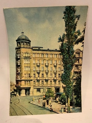 ŁÓDŹ HOTEL POLONIA POCZTÓWKA PRL 1964