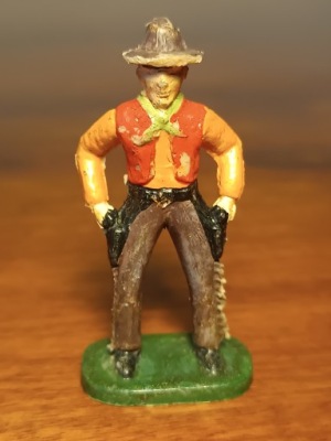 żołnierzyki PRL kowboj rewolwerowiec