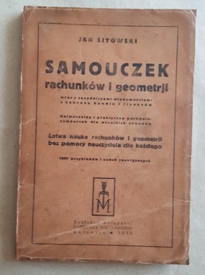 J. Sitowski: Samouczek rachunków i geometrii /1935