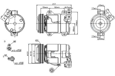 Компрессор компрессор кондиционера [nissens] фото №1