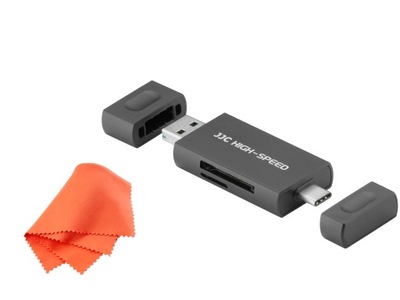 Czytnik kart pamięci JJC USB / USB-C SD i microSD