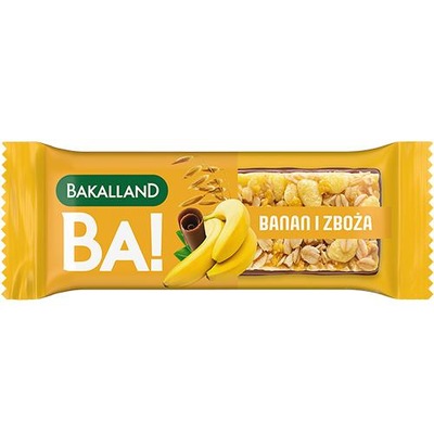 BAKALLAND Ba! Baton zbożowy Banan, 40g
