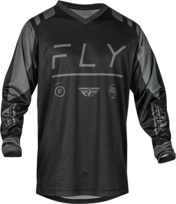 FLY RACING F-16 BLACK/GREY tričko mikina cross enduro čierna S