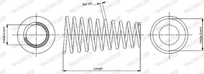 RESORTE SUSPENSIONES MONROE OESPECTRUM SPRINGS MONROE SP1372  