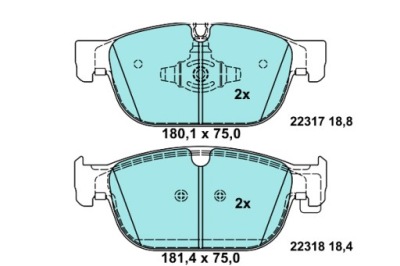 Ate тормозные колодки тормозные керамические перед volvo s60 iii s90 ii v60 ii v90 фото №1