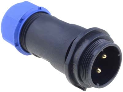 SPP2111-2WZ Wtyk 2 pin na kabel 7-12mm IP68