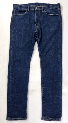 Levi's 519 Granatowe Spodnie Skinny JAK W 34 L 32