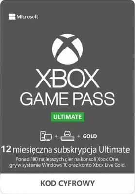 Subskrypcja XBOX GAME PASS ULTIMATE 1 ROK / 12 MIESIĘCY | EA & CORE | KOD