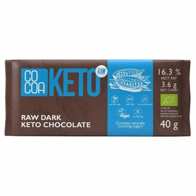 Czekolada Keto z Olejem MCT Bez Cukru Bio 40g Coco