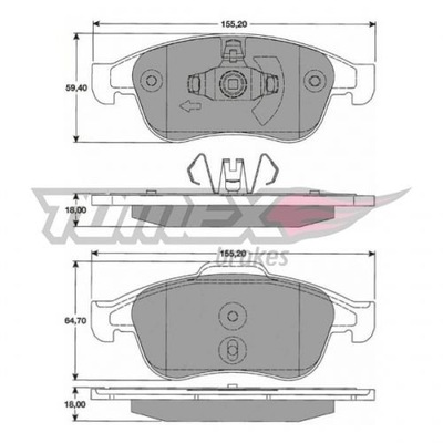 1641/TOM ZAPATAS HAMULC. RENAULT MEGANE 08- 16-41  