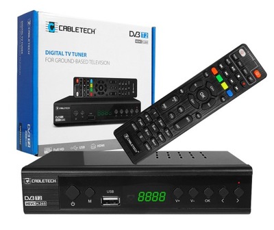 Tuner Dekoder DVB-T2 DVB-C HEVC H.265 10bit Cabletech URZ0336C