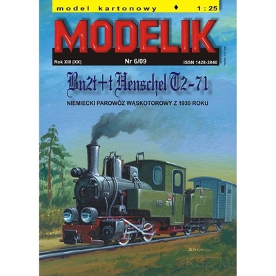 Modelik 6/09 - Parowóz Bn2t+t Henschel T2-71 1:25