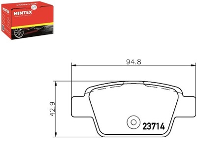 MINTEX КОЛОДКИ ГАЛЬМІВНІ 71769094 9949280 71772225