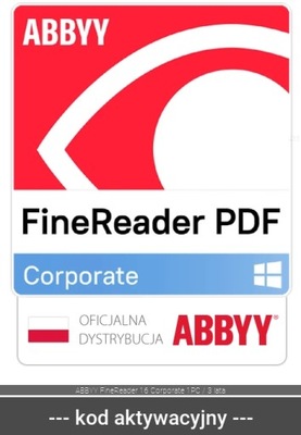 ABBYY FineReader 16 Corporate 1PC / 3 lata