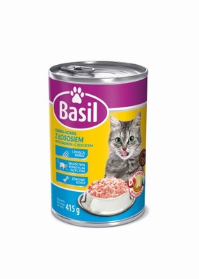 Mokra karma dla kota Basil łosoś 415 g
