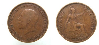 8531. ANGLIA, HALF PENNY, 1932.