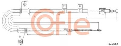 Трос ham.hyundai 17.2562 cofle трос гальма фото №1