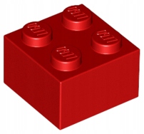 LEGO 3003 Czerwony 2x2 brick klocek NOWY 1szt