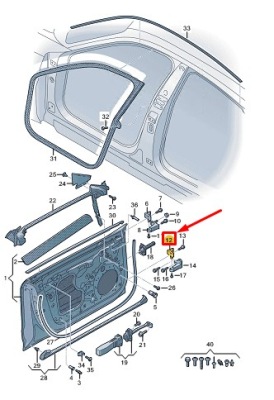 Audi e-tron gt передняя часть правый lower door hinge half 9j1831402a фото №1