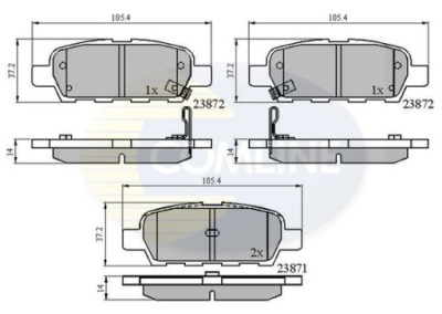 Гальмівні колодки гальмівні comline odp.gdb3294 infiniti ex фото №1