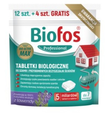 Biofos Professional tabletki biologiczne do szamb i przydomowych oczyszczal
