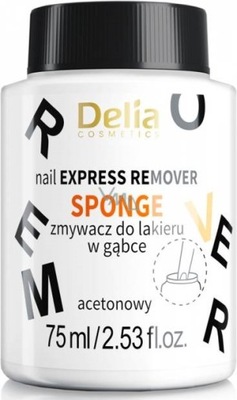 Delia Cosmetics Zmywacz acetonowy z gąbką 75 ml