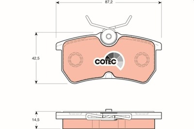 КОЛОДКИ ТОРМОЗНЫЕ FORD ЗАД FOCUS 98- GDB1354