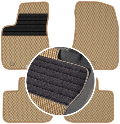 LANCIA THEMA II 2011-2014 ALFOMBRILLAS GOMA EVA ETERNITY COLOR BEIGE  