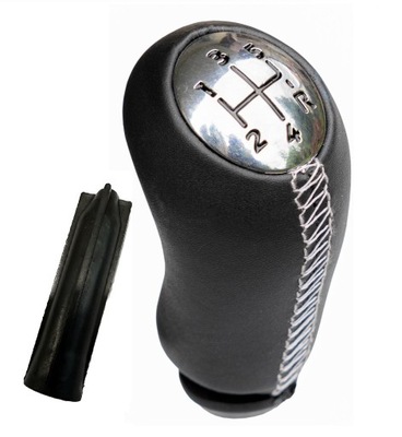 Ручка переключения передач 5b кожа do renault laguna ii 2 dacia duster sandero фото №1